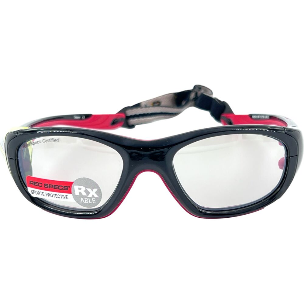 Liberty Sport RS 40 Rec Specs Protective Eyeglass Frame 221 Black Red 49-16